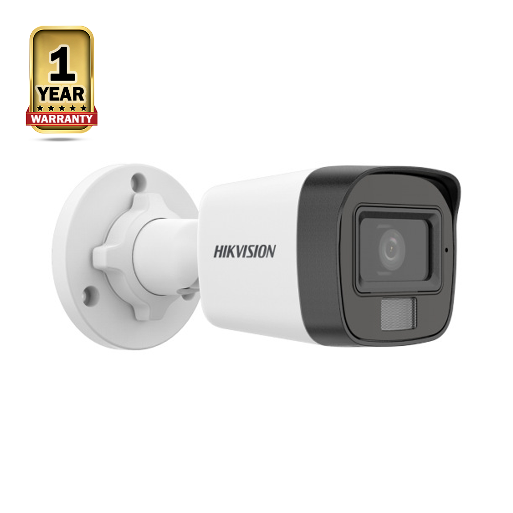 Hikvision DS-2CE16D0T-LPFS 2MP Dual Light Audio Fixed Mini Bullet CCTV Camera - White