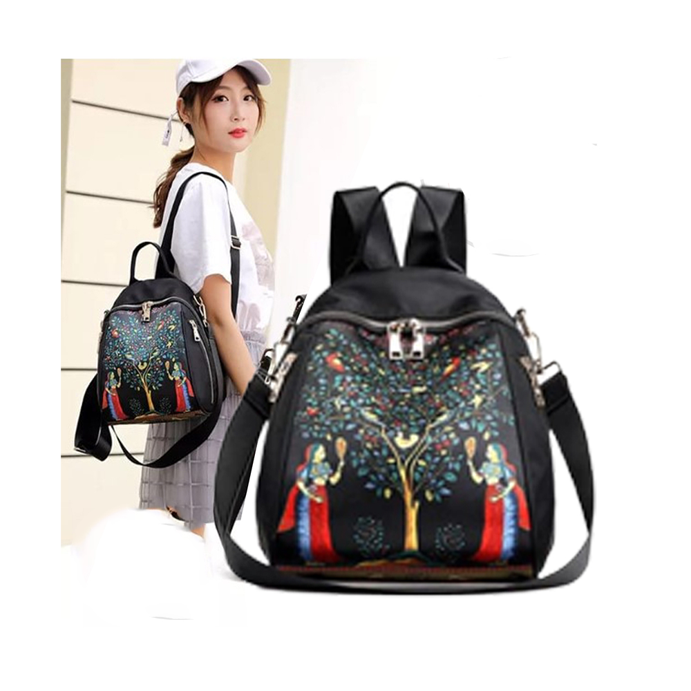 Cat Multilayer Crossbody And Shoulder School Bag For Girls - Multicolor - MS BAG 25