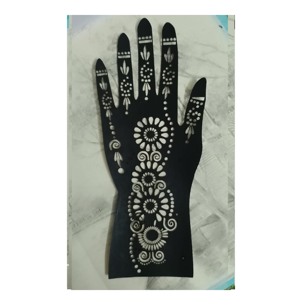 Mehedi Henna Hand Stencil Sticker For Women