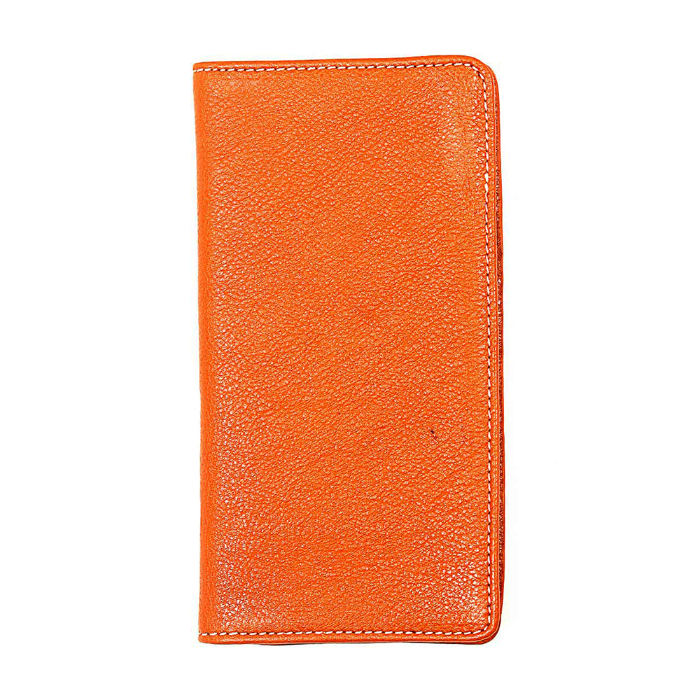 Zays Leather Long Wallet - WL27 - OrangeRed