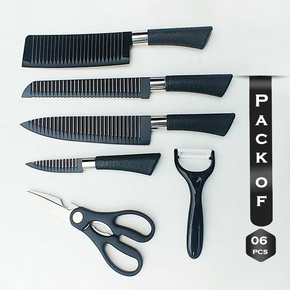 Pack Of 6 Pcs Zepter Stainless Steel Knife Set - Black