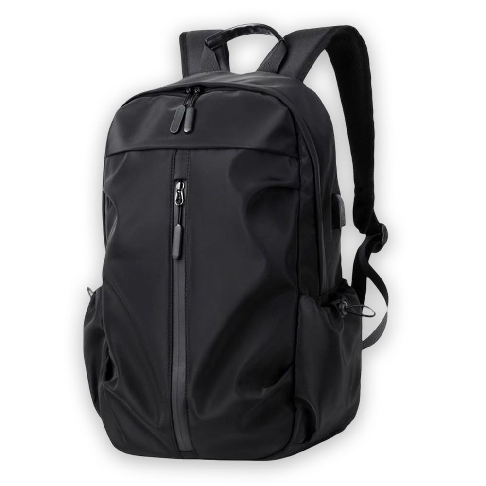 Oxford Water Resistance With USB Port Backpack For Men and Women - Black