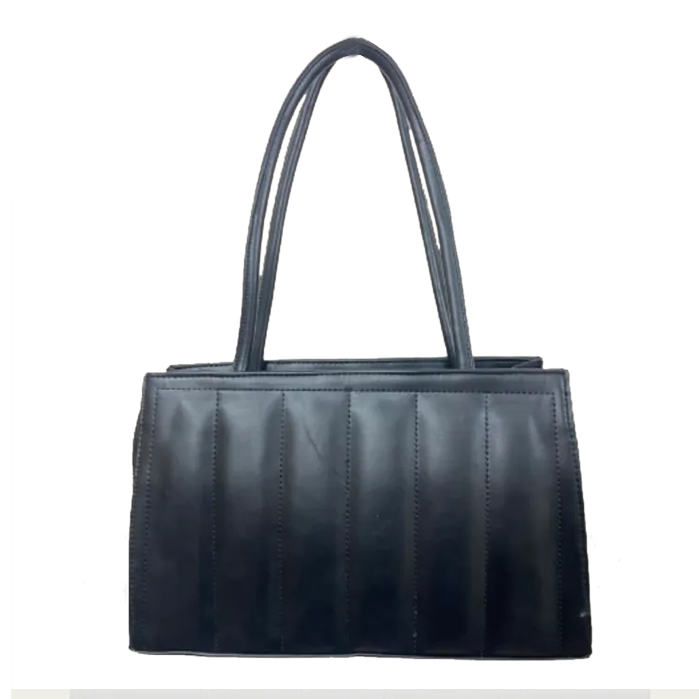 PU Leather Large Capacity Tote Side Bag for Girls - Black