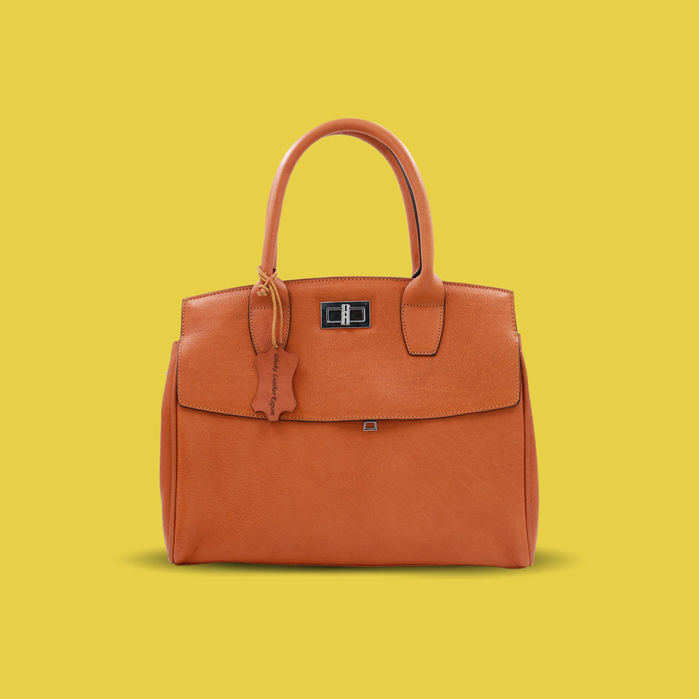 Leather Handbag For Women - Brown - LB-88