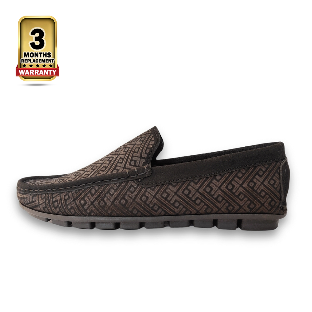 Reno Leather Loafer Shoes for Men - Black - RL3068