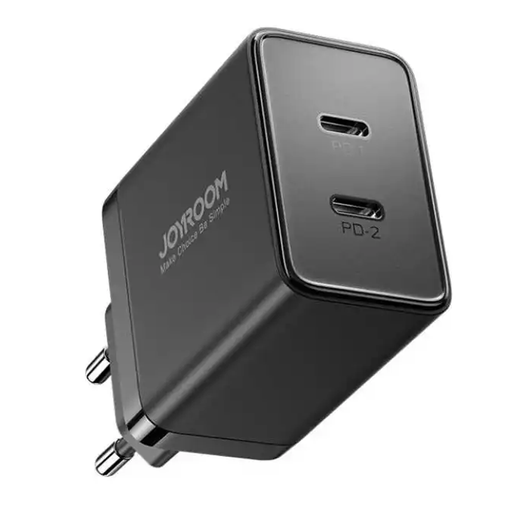 Joyroom JR-TCF09 40W Dual Type-C PD+QC 3.0 Fast Charger - Black