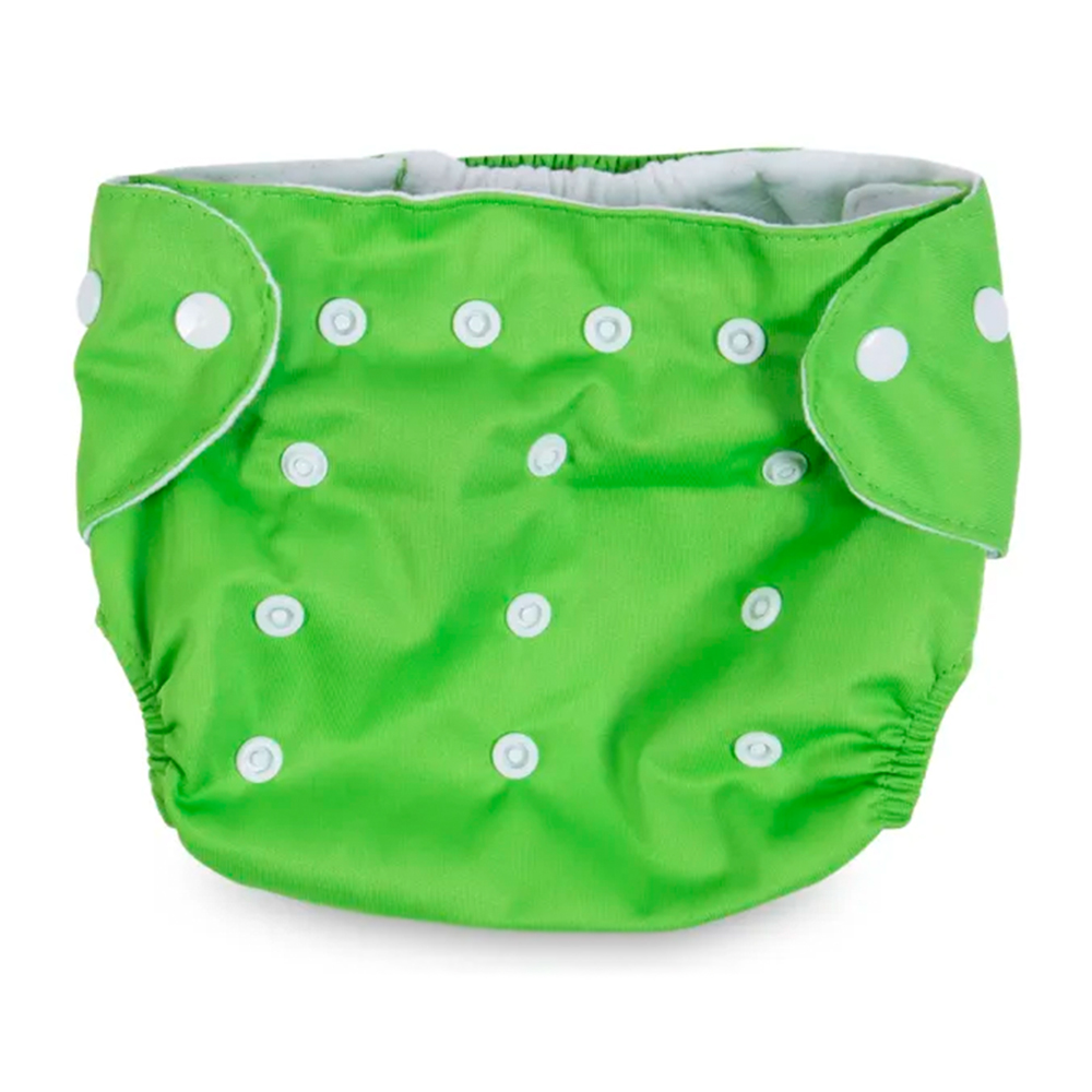 Cotton Cloth Diaper with 3 Layer Pad - Green