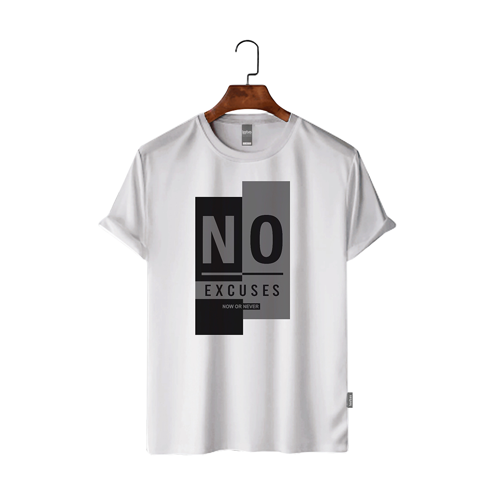 Maxan Cotton Half Sleeve T-Shirt For Men - No Excuses