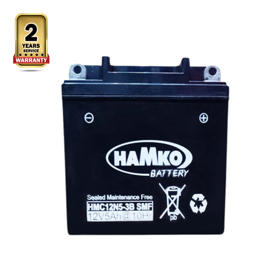 Hamko HMC12N-3B 12 Volt SMF 12V5-3B Motorcycle Battery 