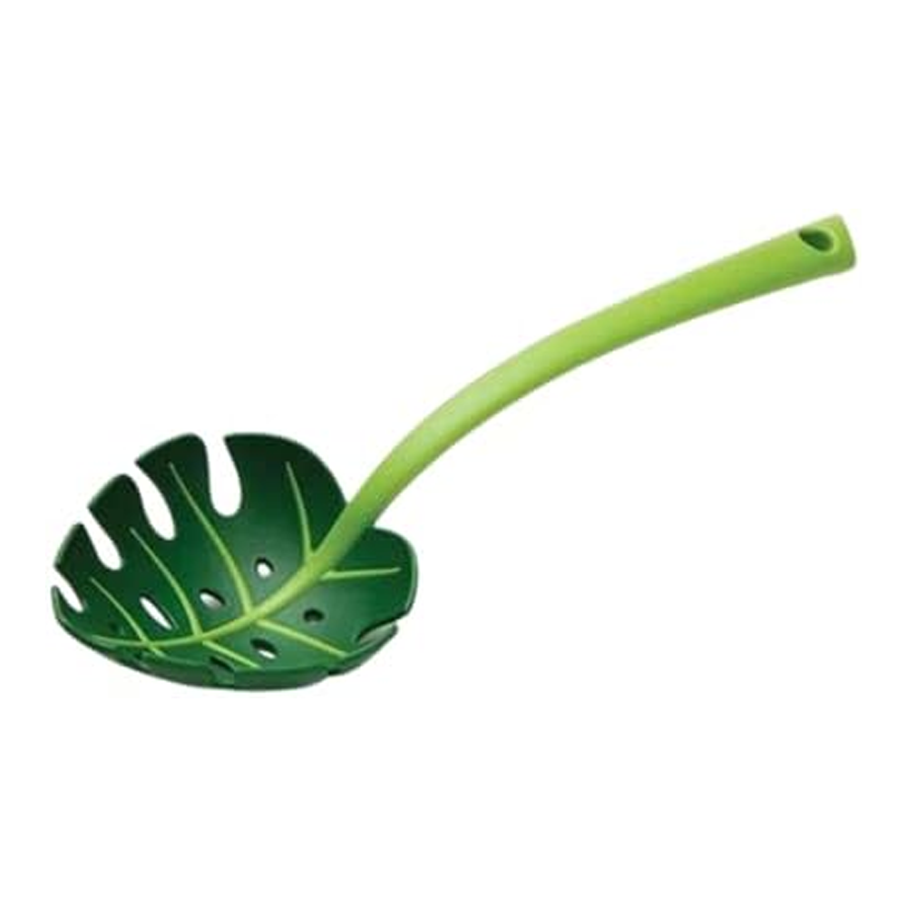 Plastic Colander Leaf-Shaped Spaghetti Noodle Spoon - 1 Pcs 