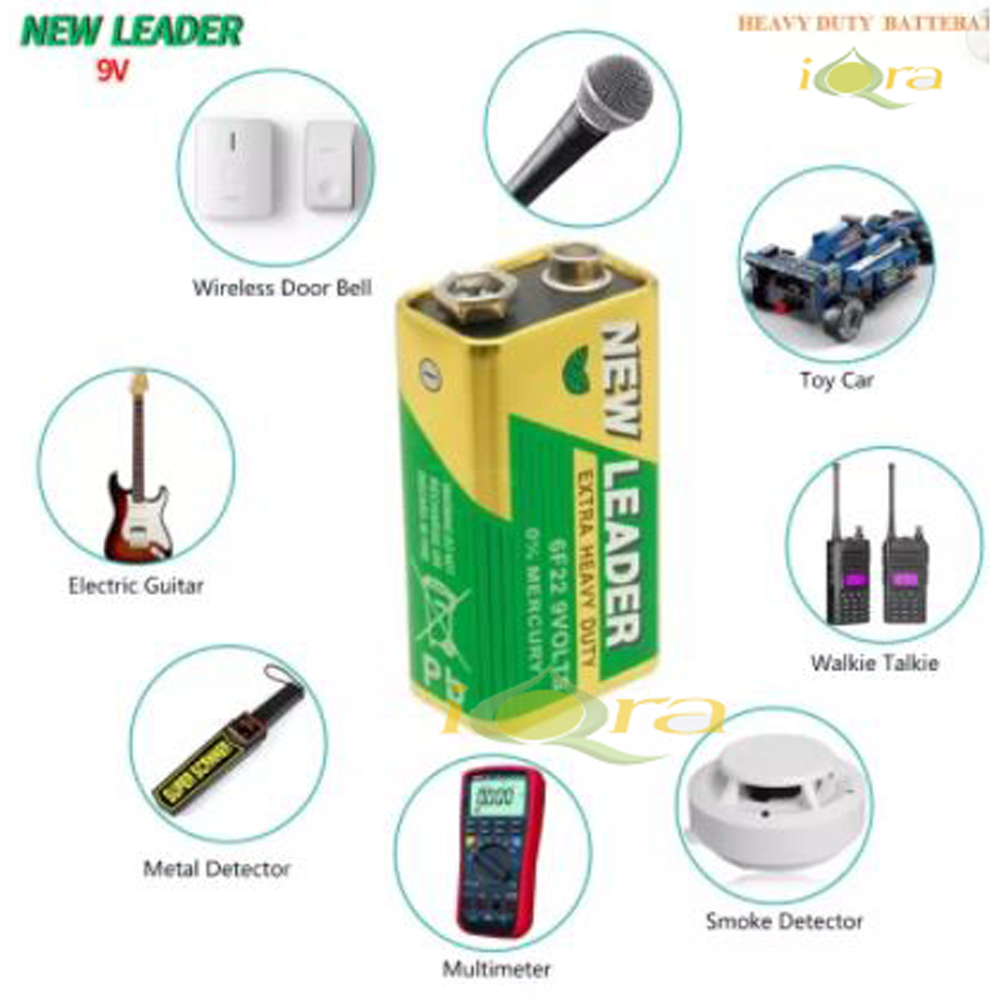 6F22 New Leader 9V Battery - 1 Piece