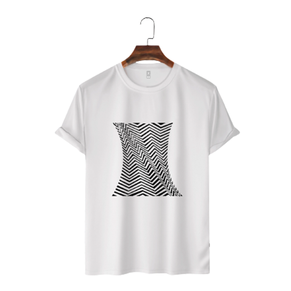 Cotton Half Sleeve T-Shirt For Men - White - TS-229