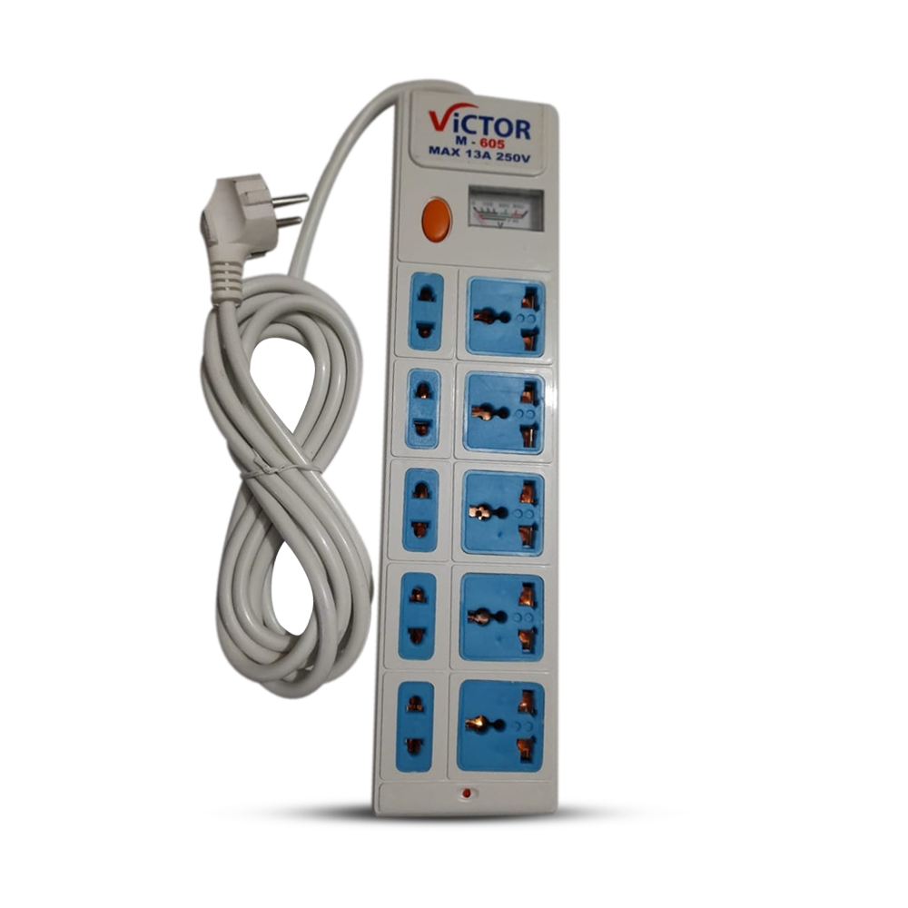 Victor M-605 10 points Multiplug 3 Mtr- White