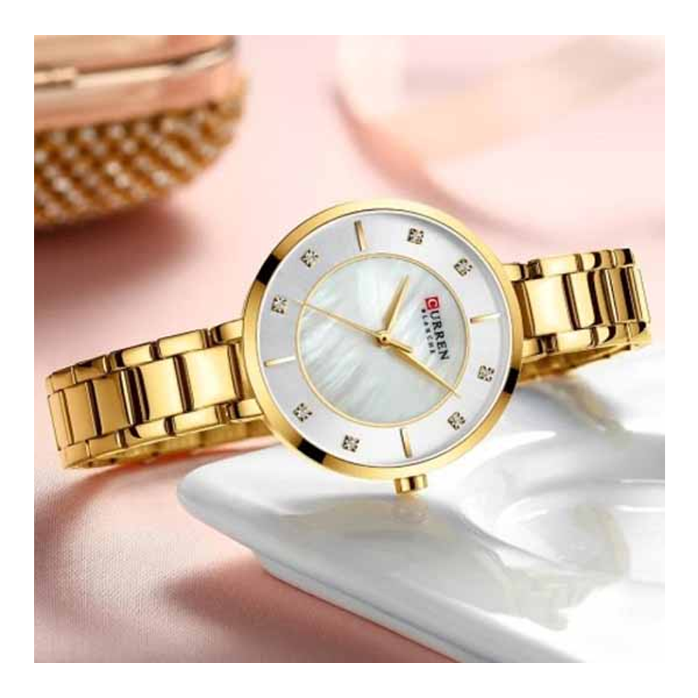 Curren 9051 Wrist Watch For Women - Golden