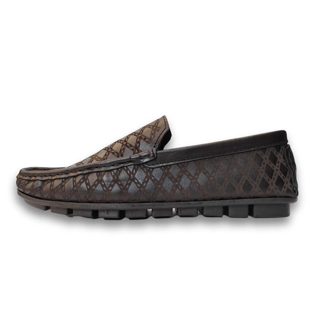 Reno Leather Loafer For Men - Black - RL3061