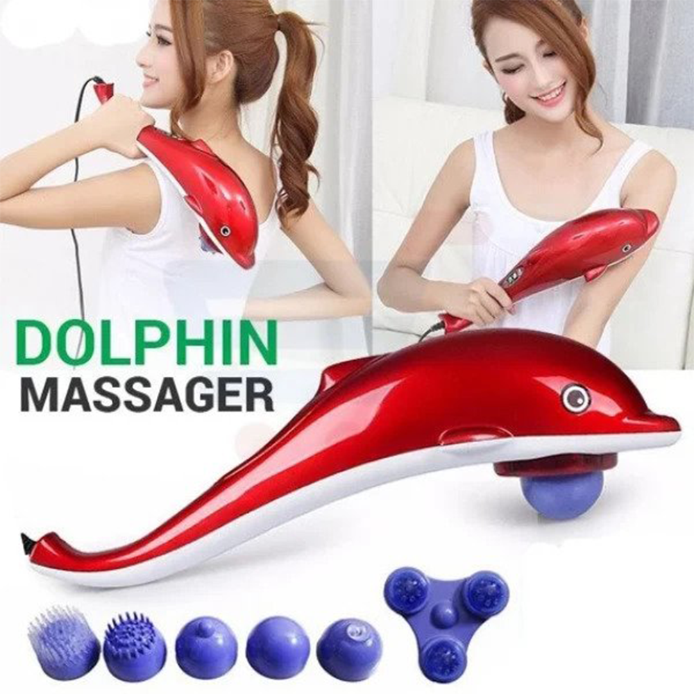 Dolphin Infrared Body Massager Hammer Attack Physiotherapy - Red