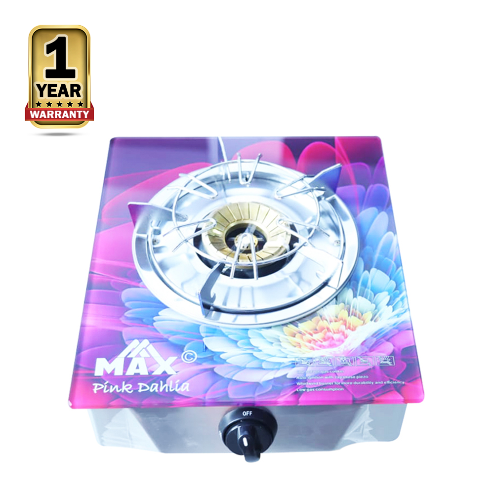 MAX MX-304 Pink Dahlia Single Burner Gas Stove