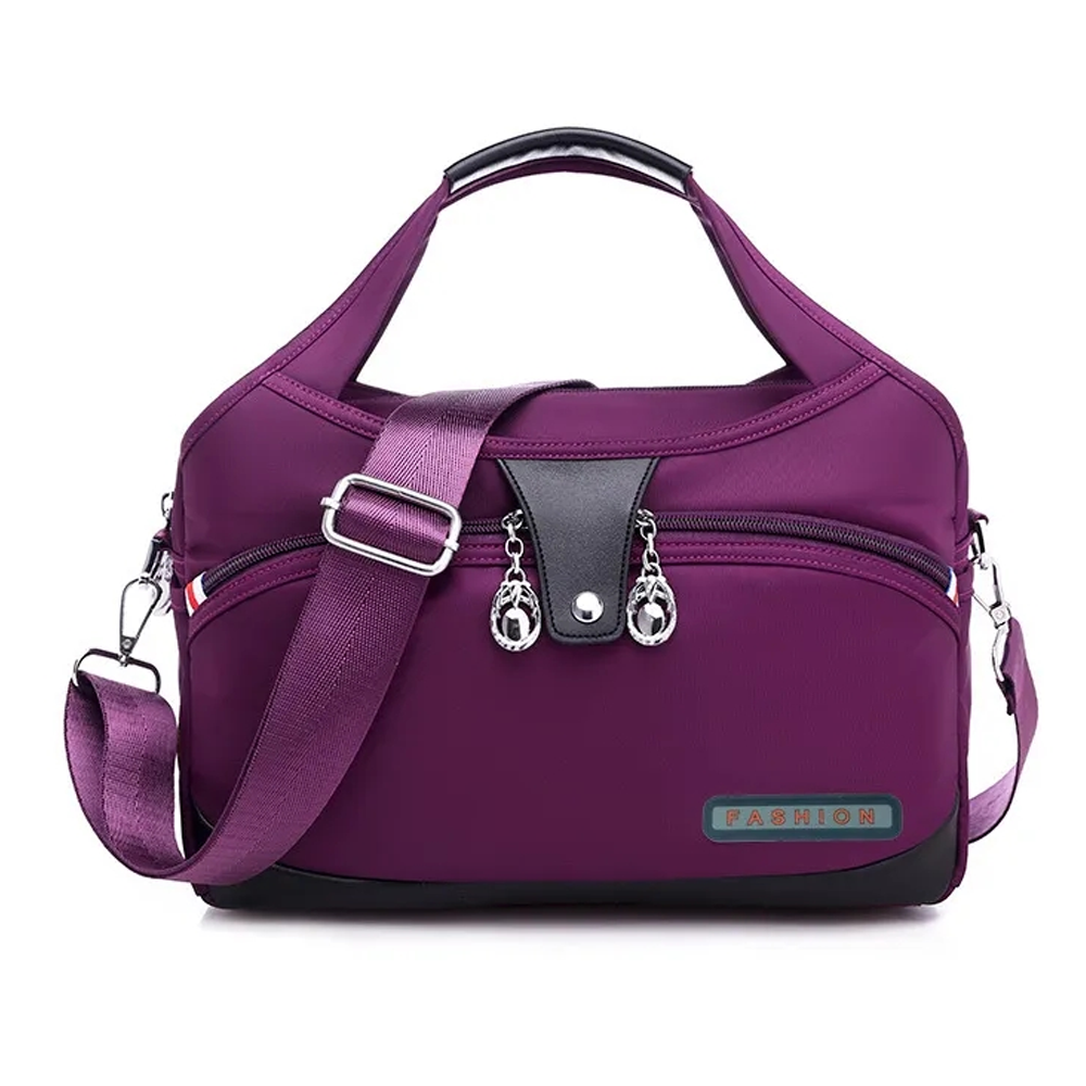 Oxford Shoulder Bag for Women - Purple - 676