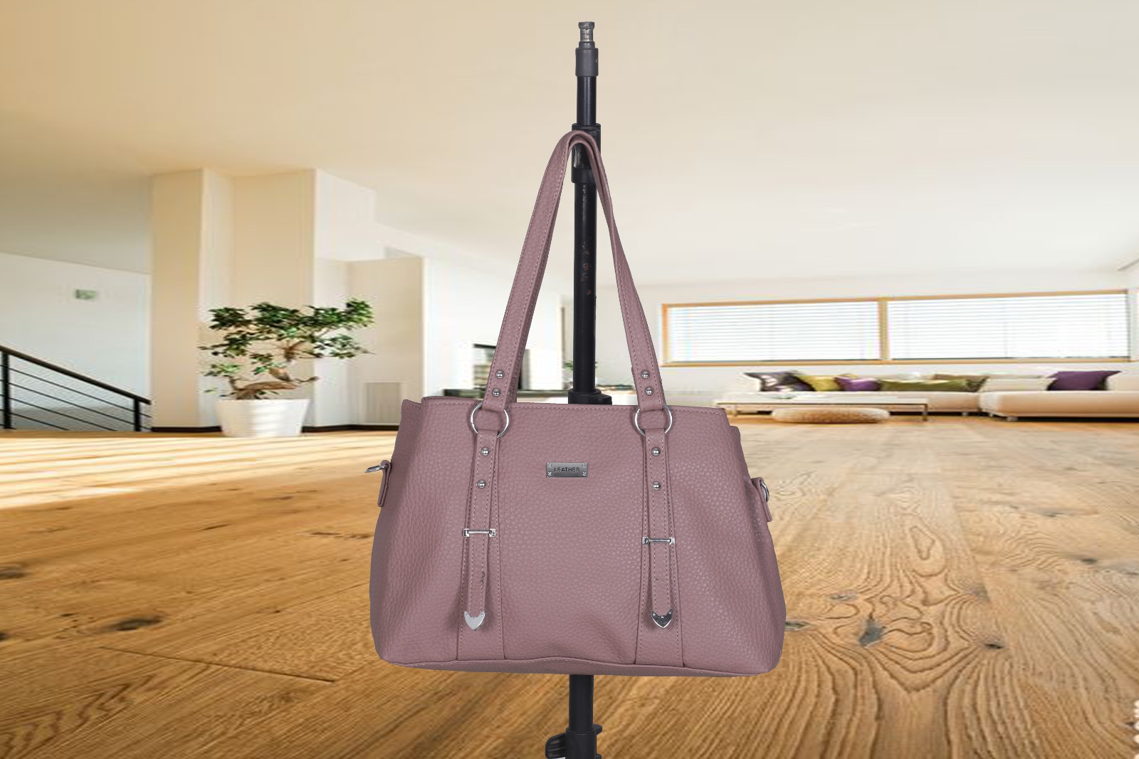 Leather Ladies Bag For Women - Purple - RL-18