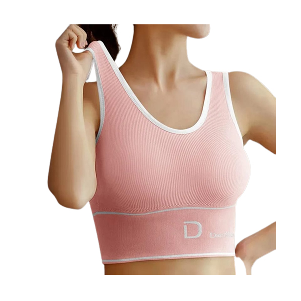Push UP Sports Bra For Women - Pink - BS-09