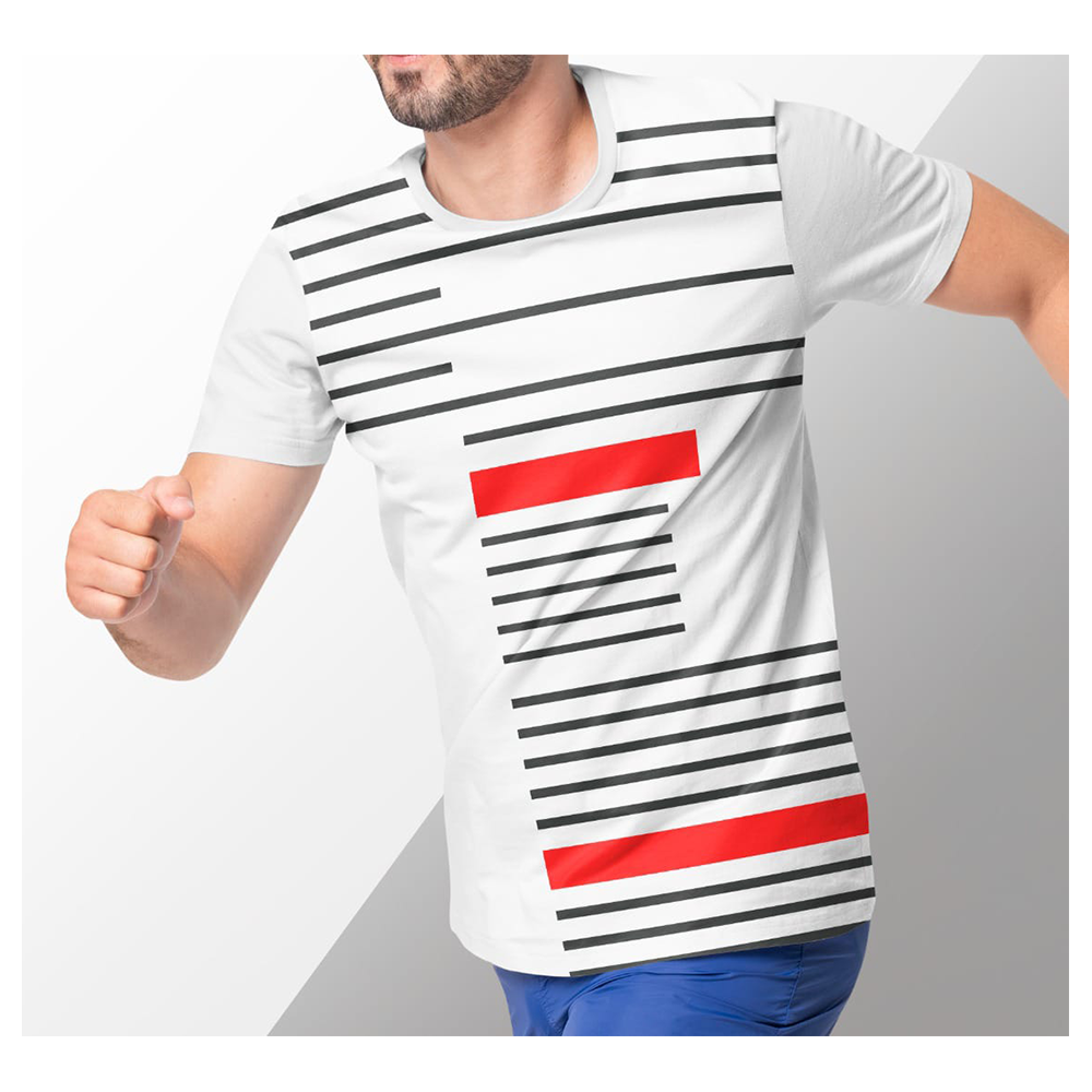 Cotton Half Sleeve Casual T-Shirt For Men - White - FS17