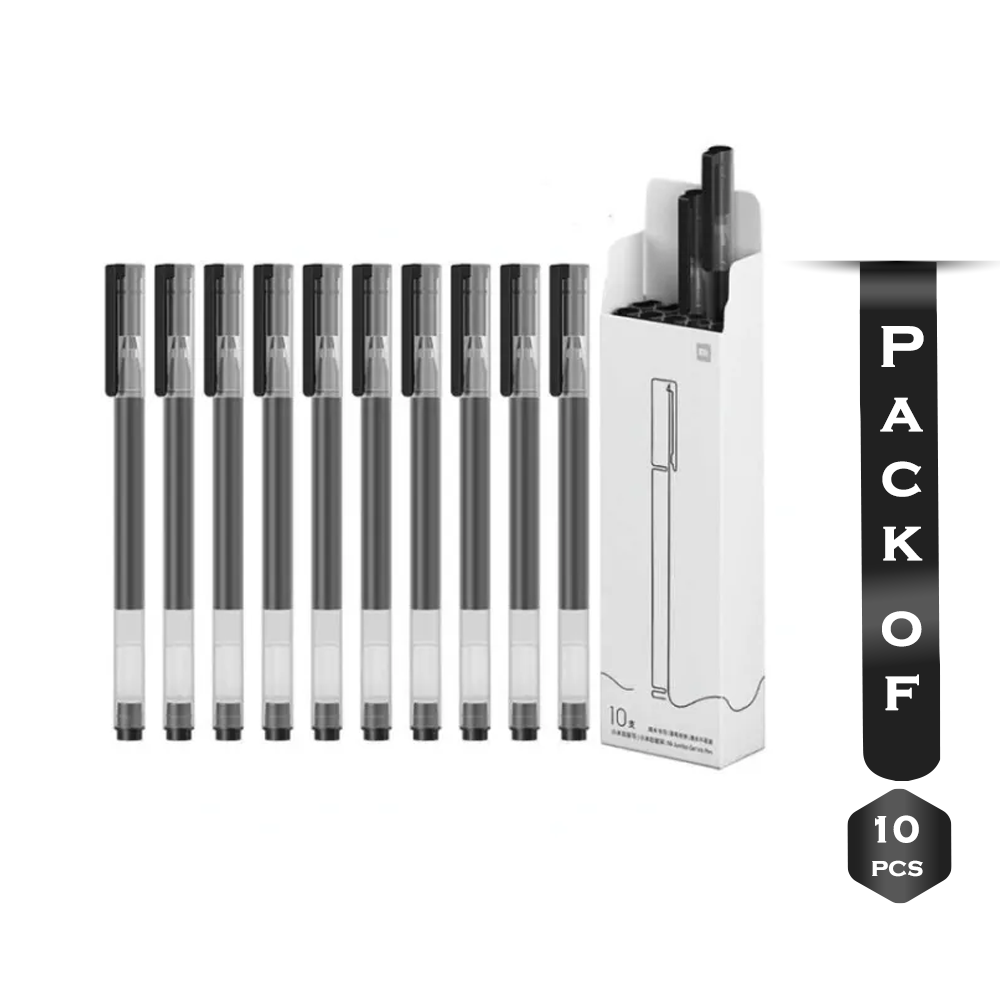 Pack of 10 Pcs Xiaomi MI High Capacity Ink Pen - Black