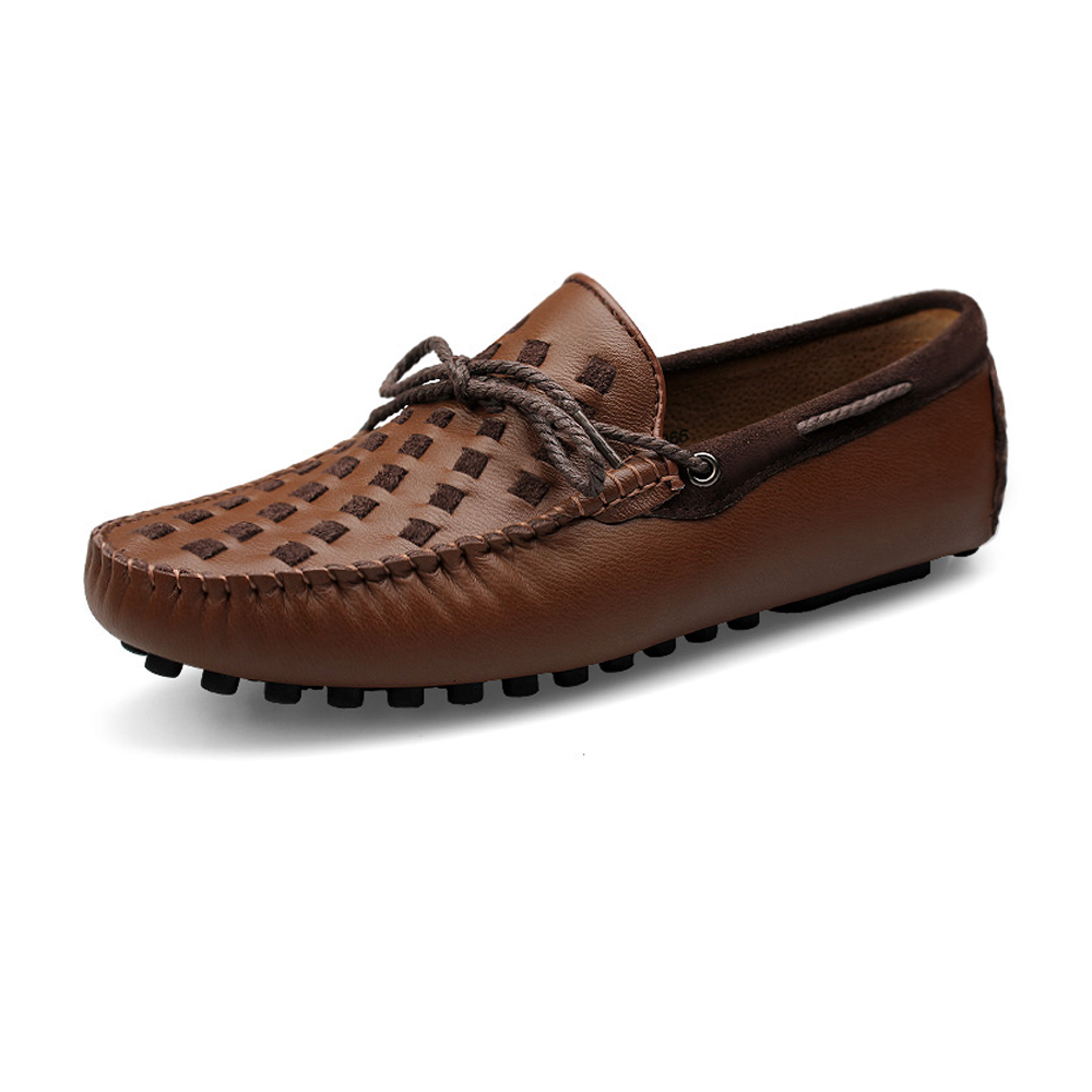 Leather Casual Loafer Shoe for Men - Brown