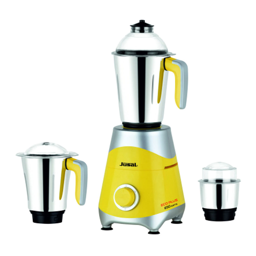 Jusal SAJ-1006 Eco Plus Mixer Grinder - 650W - Yellow and Silver