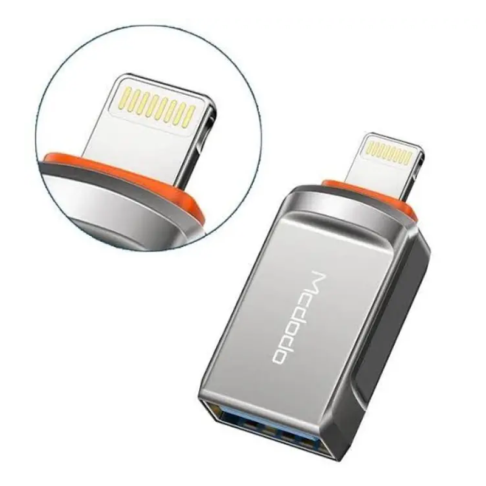 Mcdodo OT-860 OTG USB-A 3.0 to Lightning Adapter - Gray