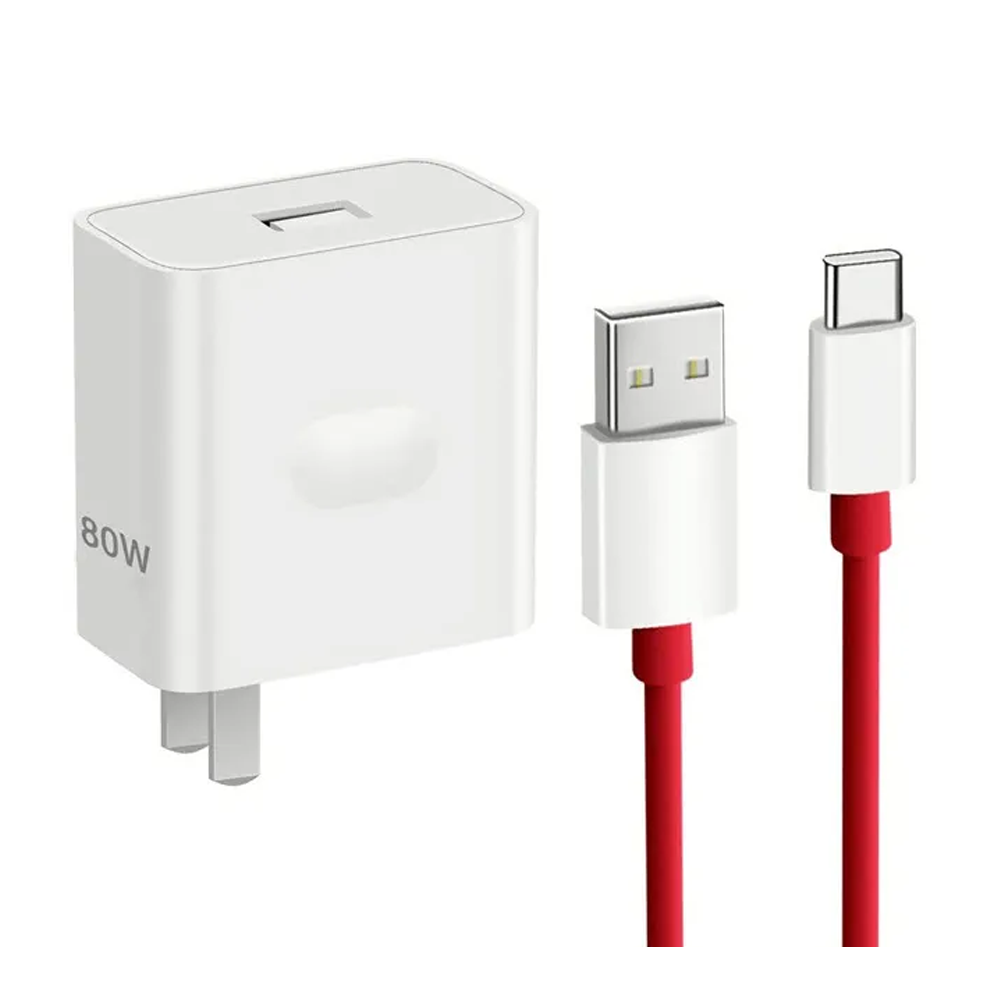OnePlus Supervooc Power Adapter with Type-A to Type-C Cable - 80W 
