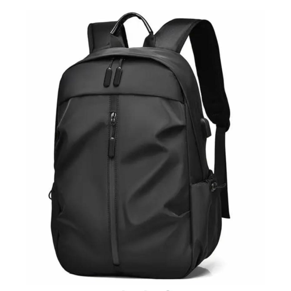Nylon Waterproof Multifunctional Laptop Backpack Bag - Black - LB-26