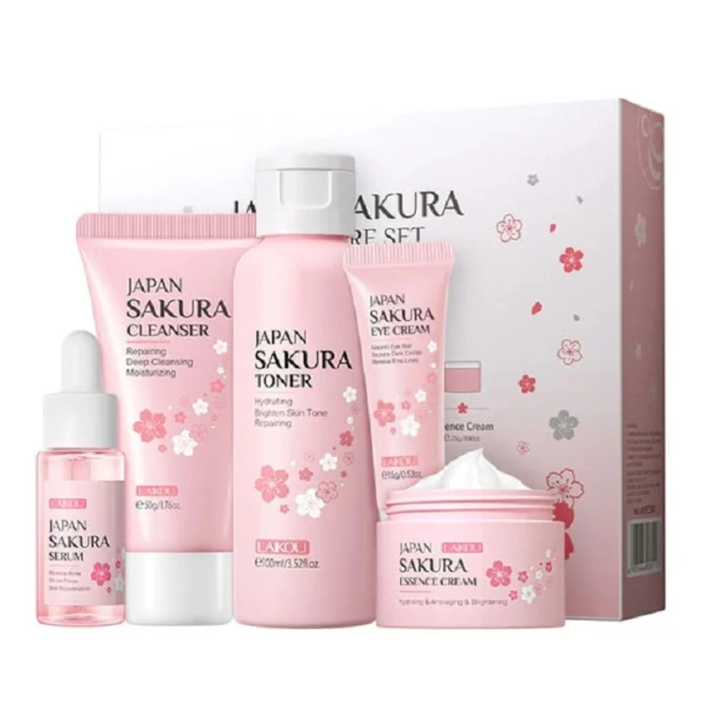 Laikou Japan Sakura Skin Care Set - 5 Pcs - LB124