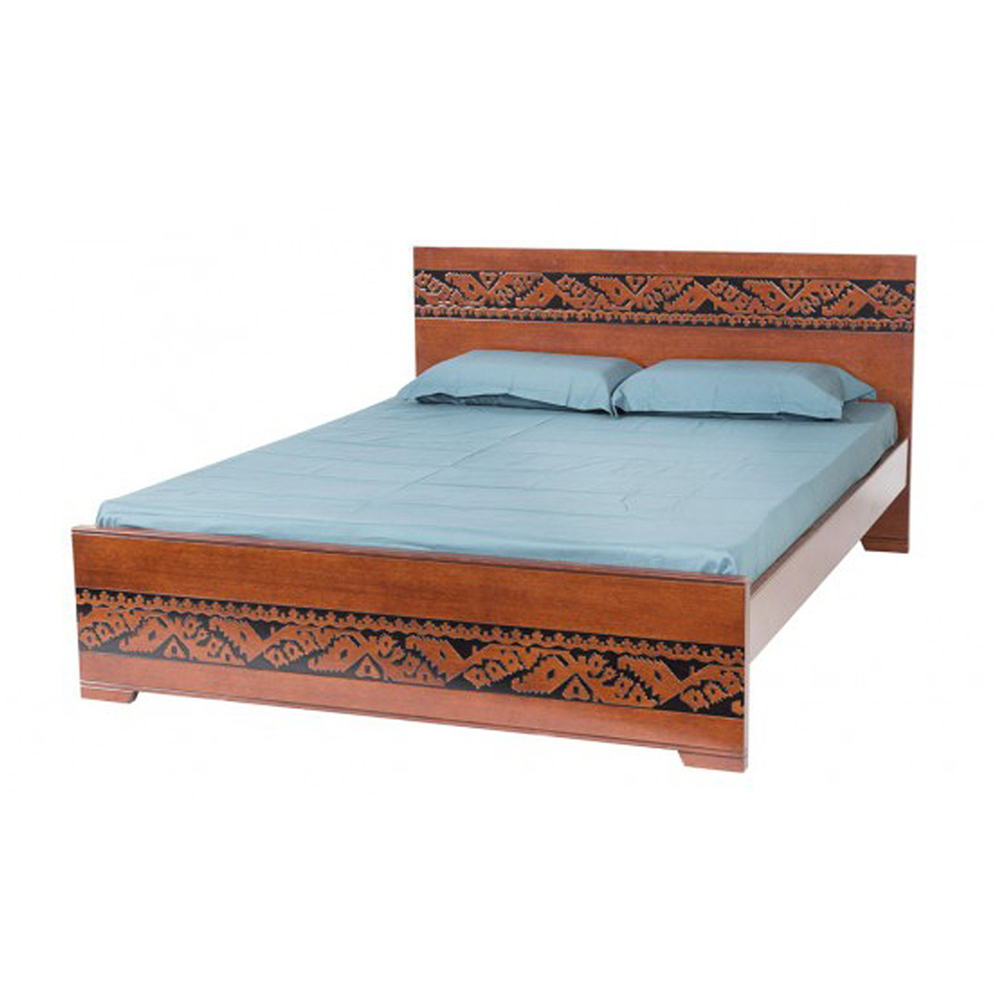 ZNE Solid Wood Shitol Bed - 5’*7’ - Antique - ZN-BD-25 