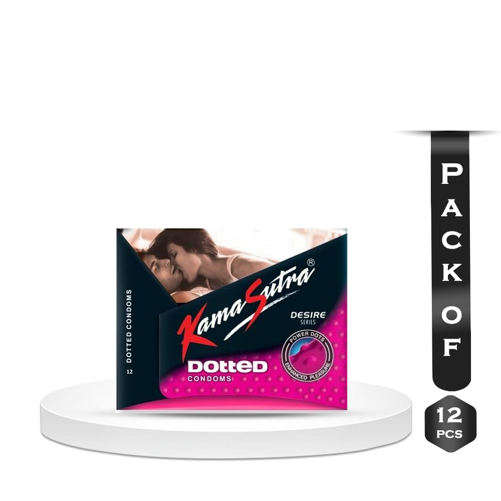 Pack of 12 Pieces Kamasutra Desire Dotted Condom