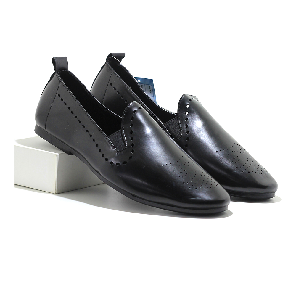 PU Leather Tassel Shoe for Men - Black - IN397