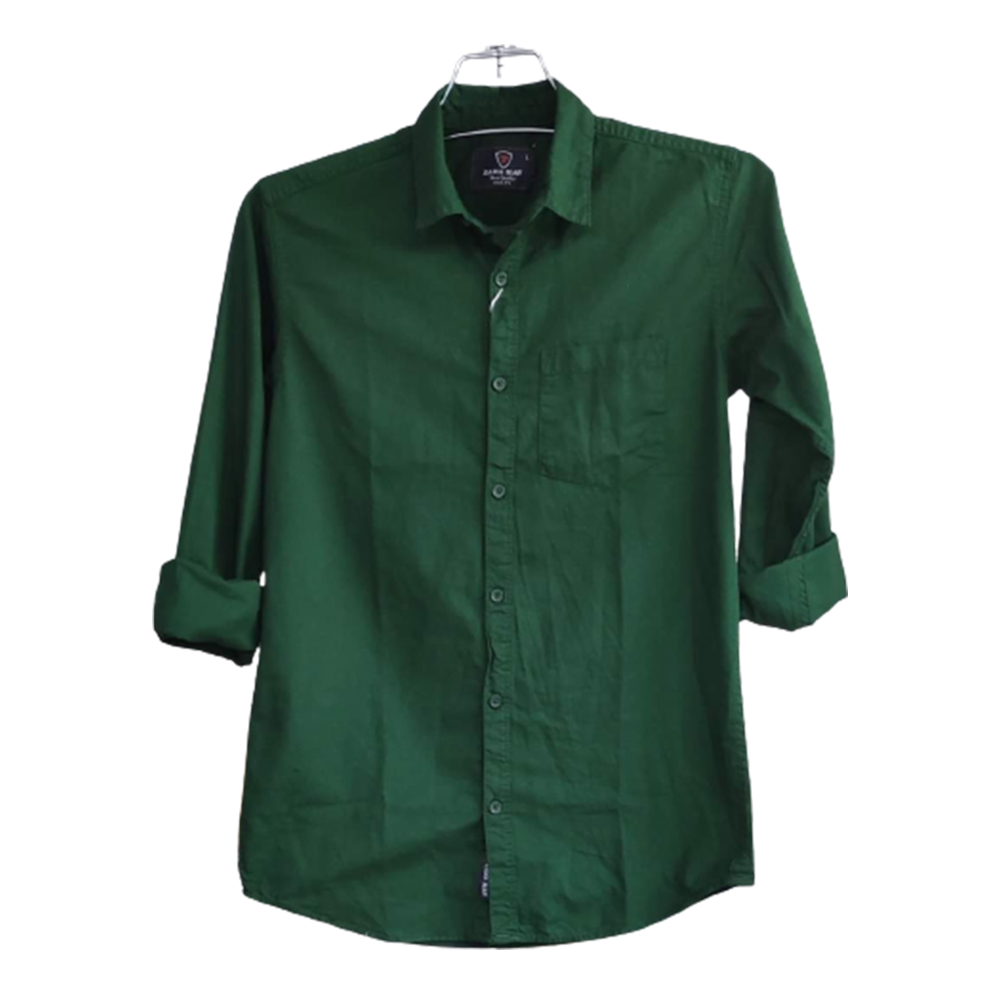 Oxford Cotton Full Sleeve Shirt For Men - Green - OP84