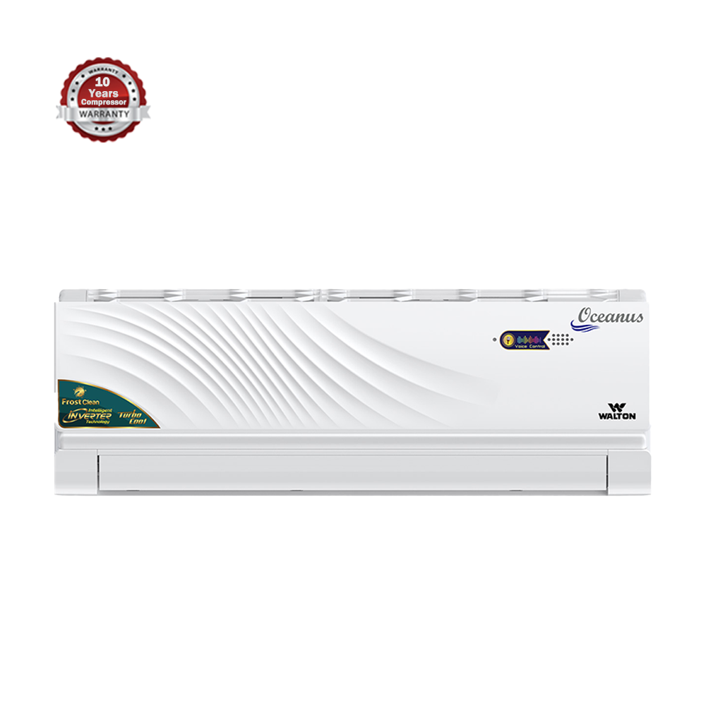 Walton WSIOCEANUS Voice Control-12A Split Type Inverter Air Conditioner - 1 Ton - White 