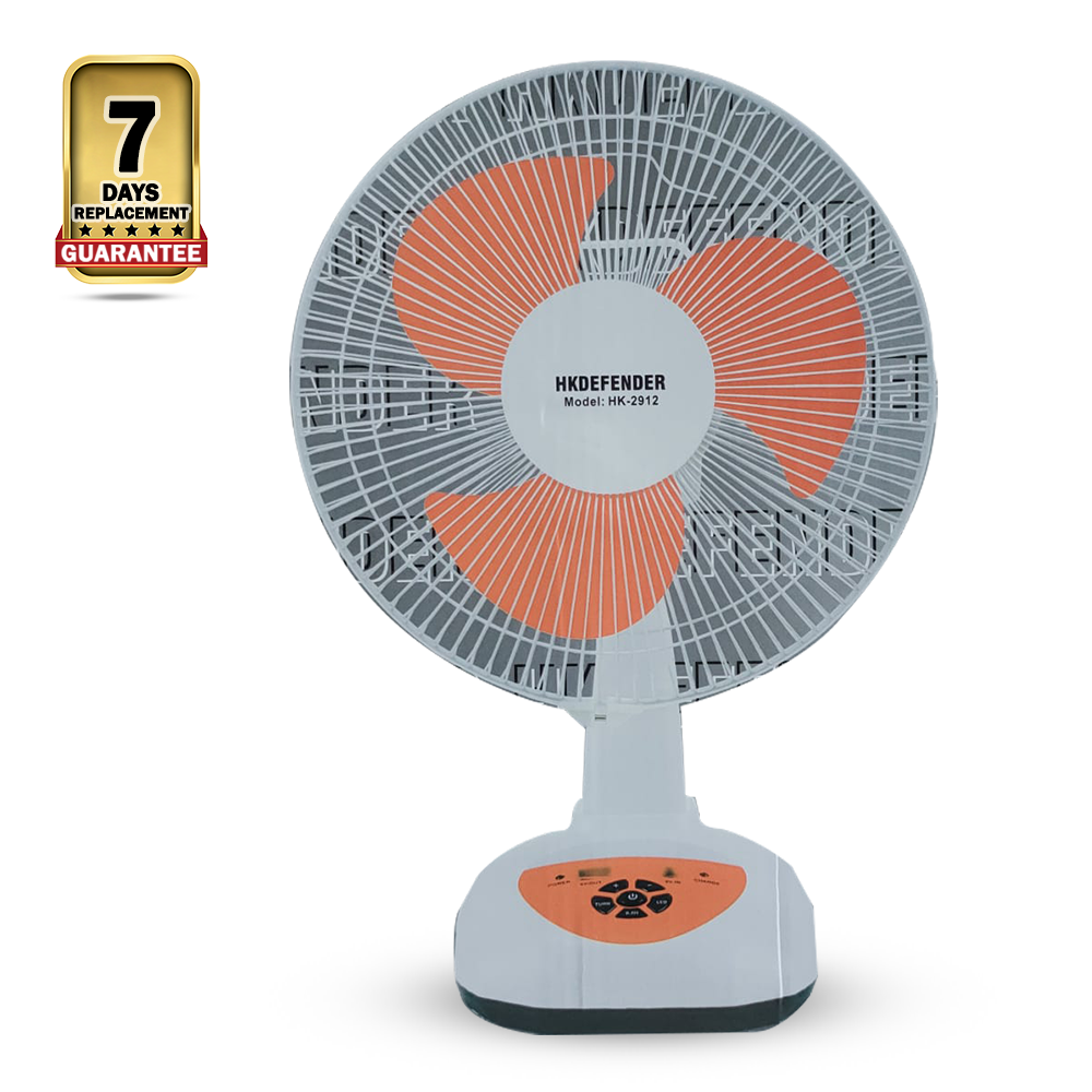 HK Defender 2912 China Fittings Rechargeable Fan - 12 Inch - Orange