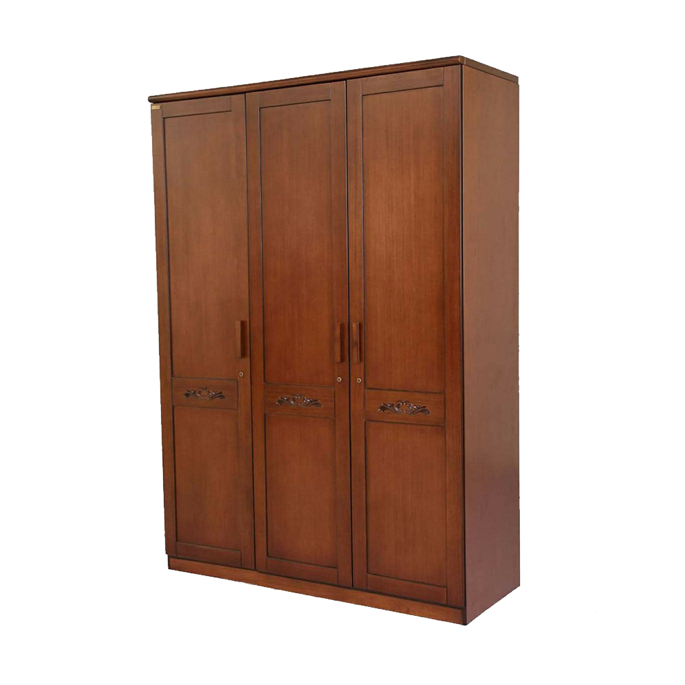 Twin Mart Malaysian Processed Wood 3 Door Almirah - 5'*6' Feet