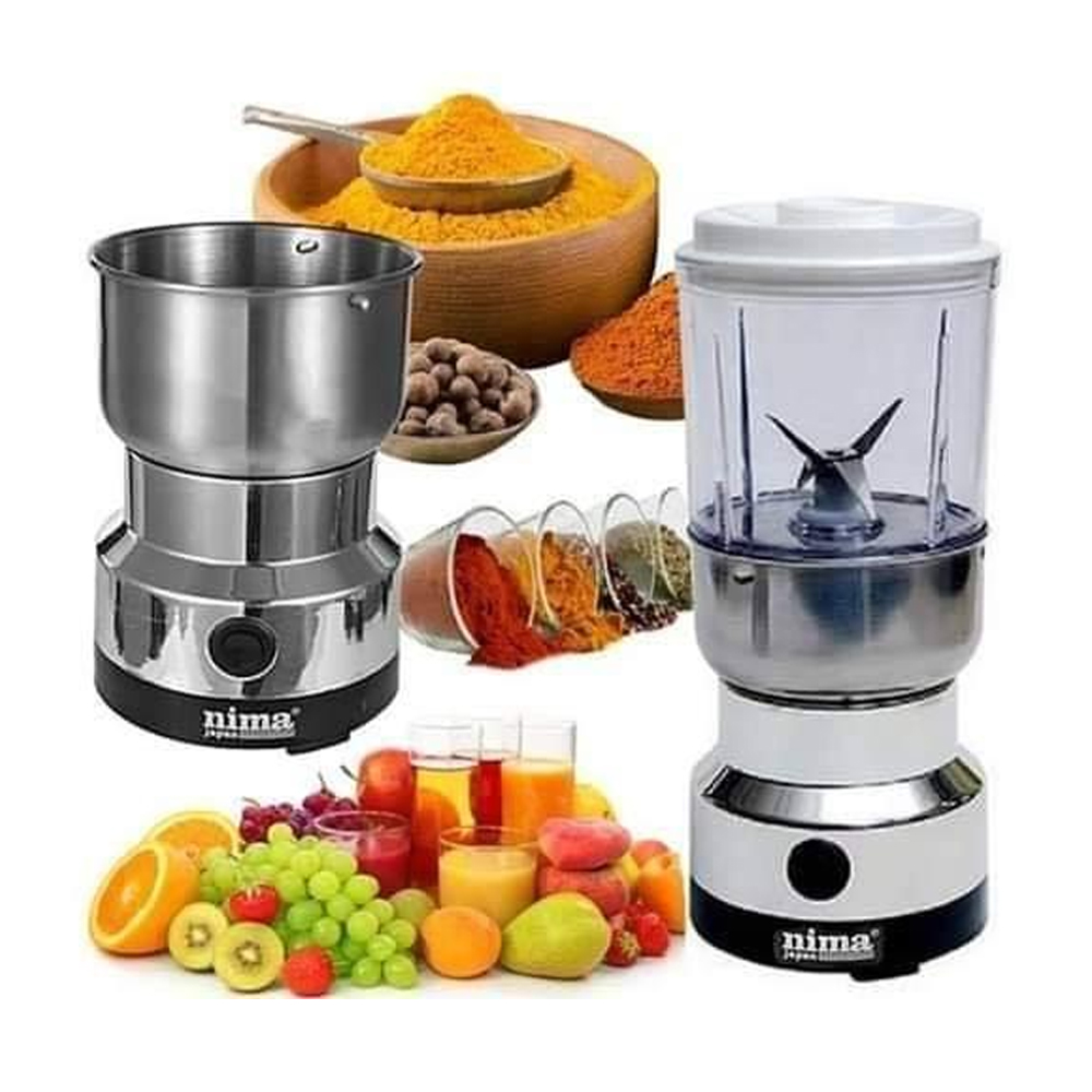 Nima 2 in 1 Electric Spice Grinder and Juicer - Silver