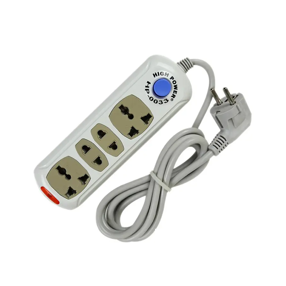 High Power HP-0033 4 Gang Socket Exclusive Multiplug - 2 Meter