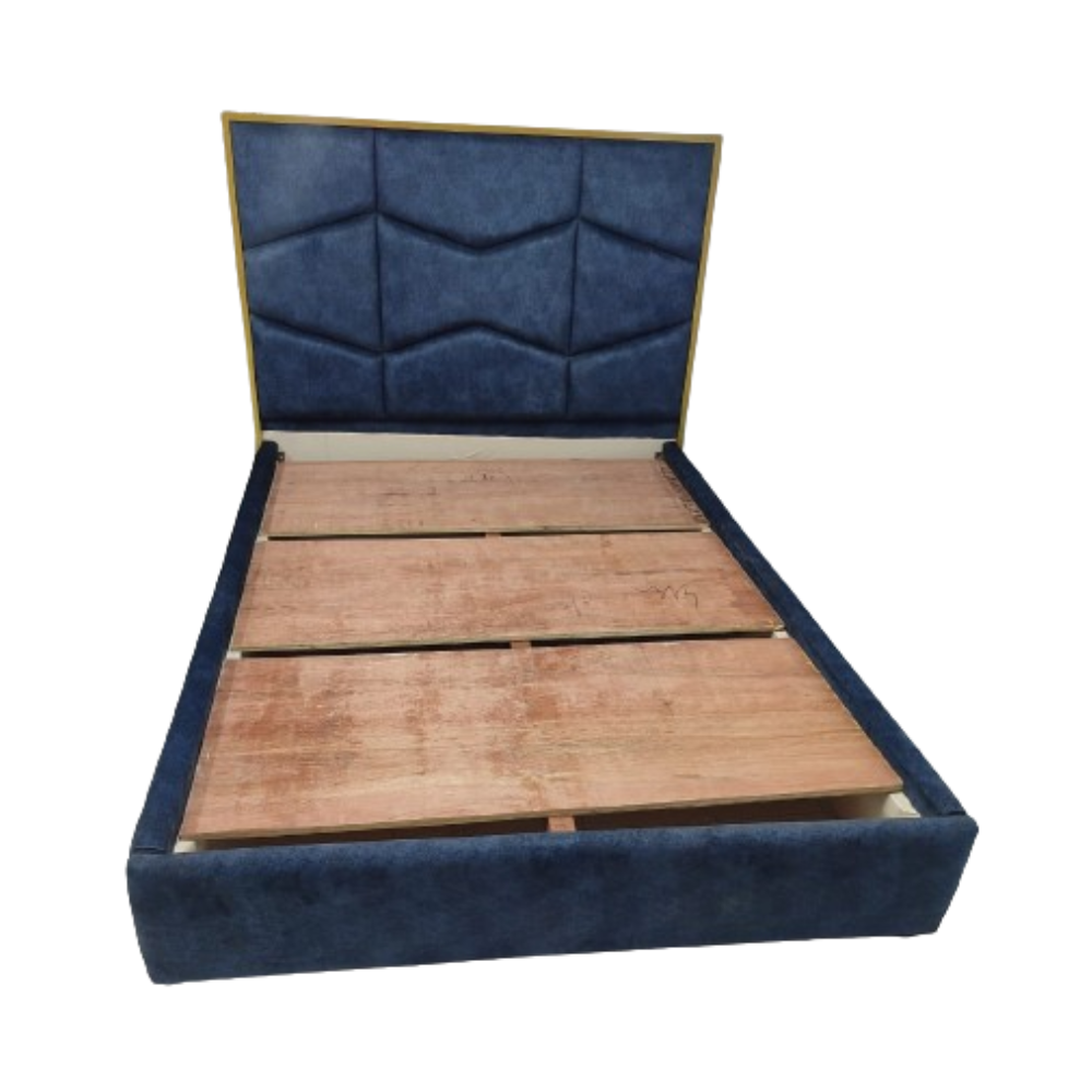 Gorjon Wood Bed - Blue - BD05
