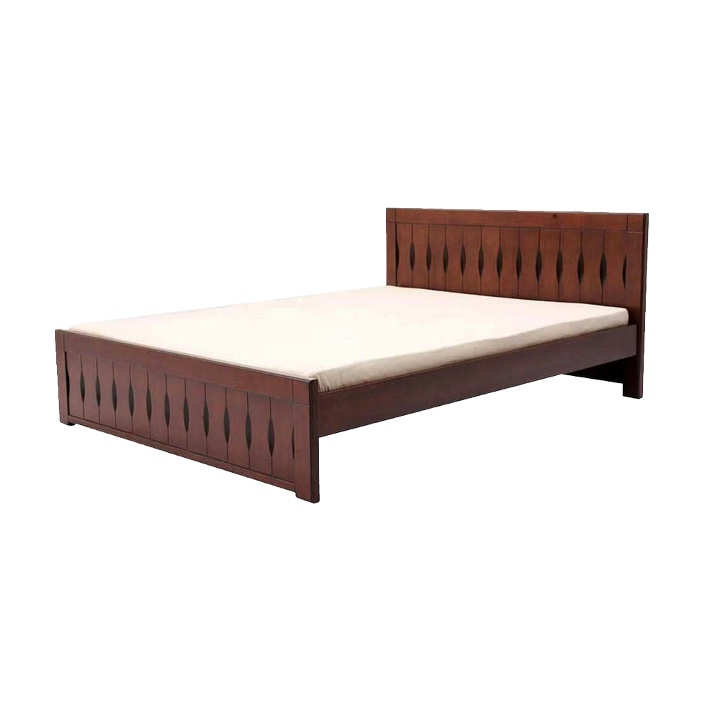 Malaysian Processed Wood Double Size Bed 5'*7' Feet