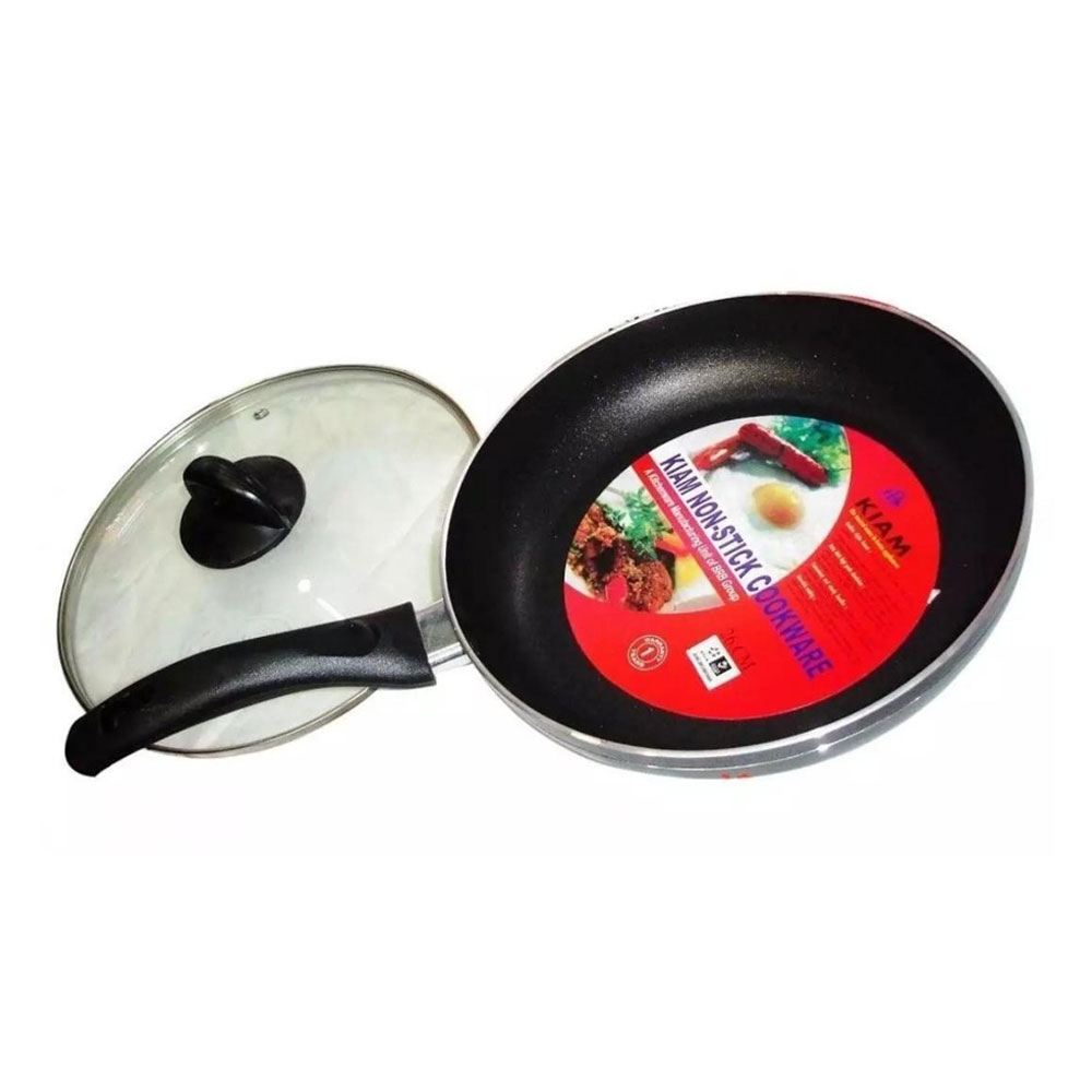 Kiam Non Stick Fry Pan With Glass Lid - 28 Cm