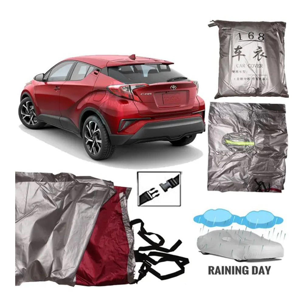 CH-R-2018-ON Waterproof Car Body Cover - Silver