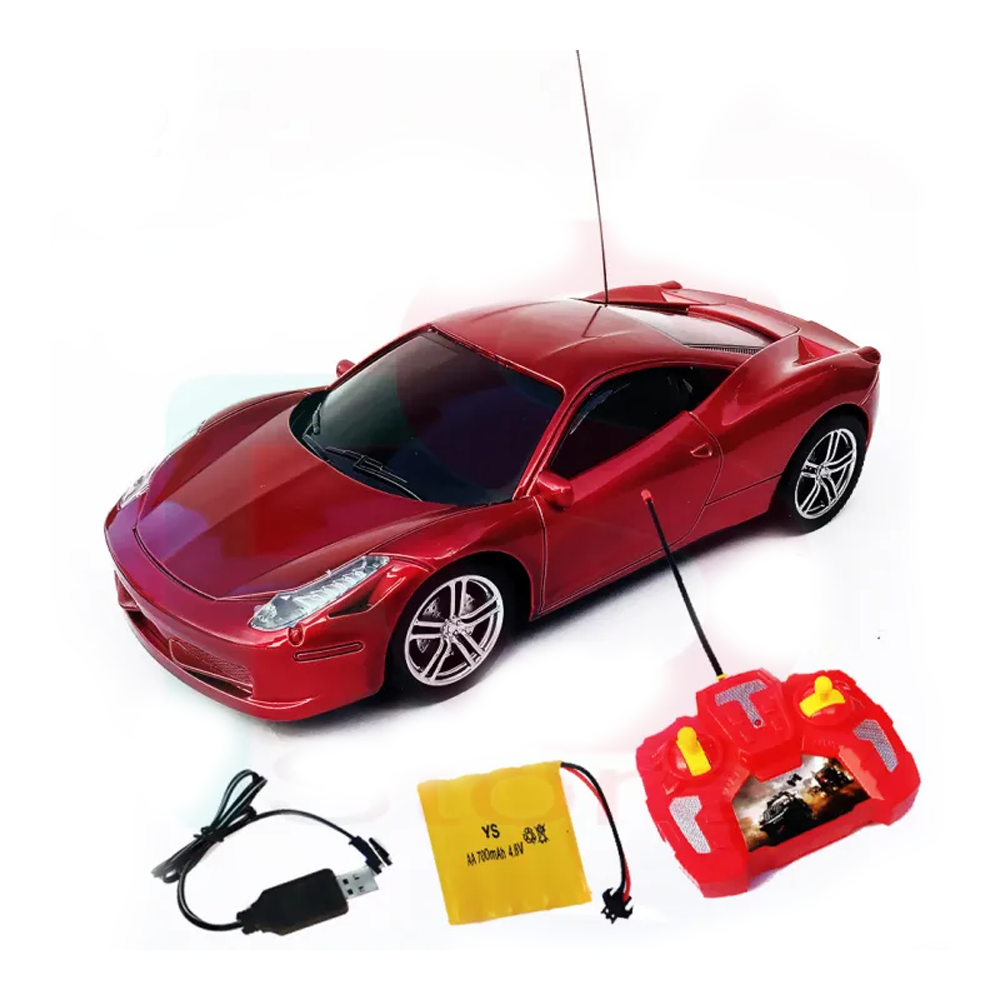 Rechargeable Remote Control Sports Car For Kids - Red