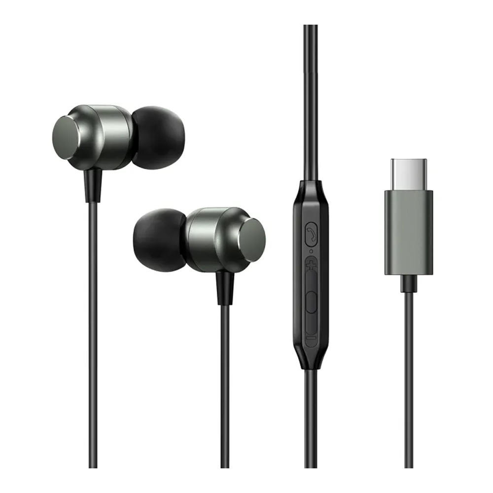 Joyroom JR-EC06 Dual Dynamic Wired Type-C Earphone - Black