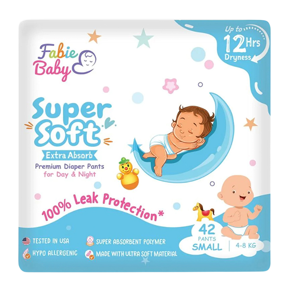 Fabie Baby Diaper Skin Soft Pants Small - 42 Pcs