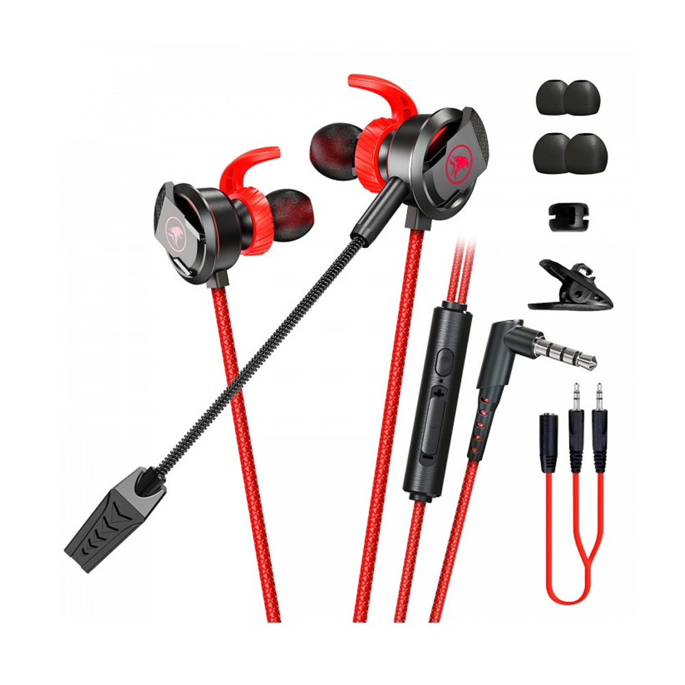 Plextone RX3 Gaming Earphone - Red And Black