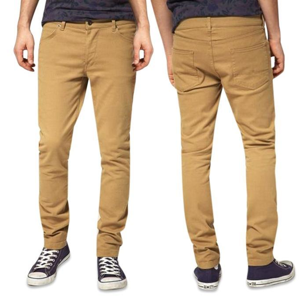 Twill Cotton Pant For Men - Khaki - 06